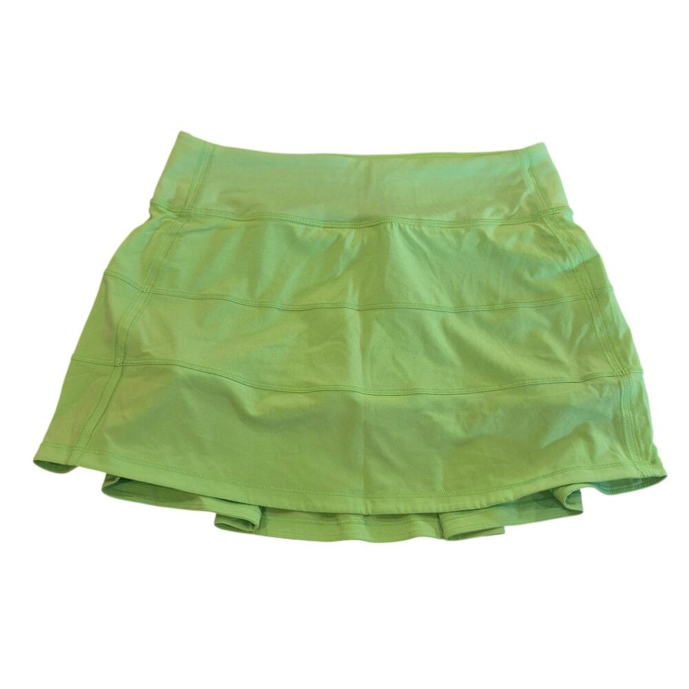 Lululemon Pace Rival Skirt Size 4 Tennis Pickleball Short Liner Lime LW8AADT